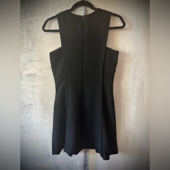 Vintage Anne Klein Black Classic Wool Midi Dress S - Picture 5 of 5